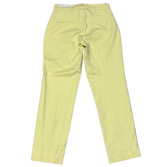 LIVERPOOL Kelsey Trouser Knit Stretch Ankle Slim Pant Banana Yellow NWT 0 25 - Picture 4 of 7